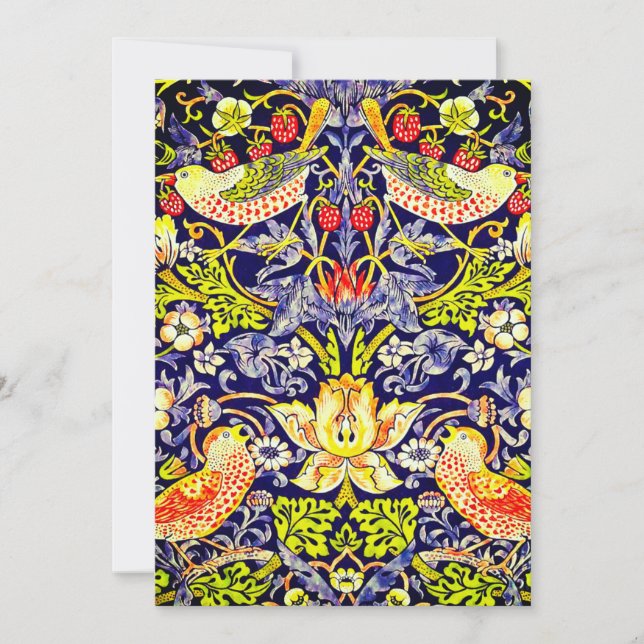 Strawberry Thief Birds William Morris Spara Datumet (Framsida)