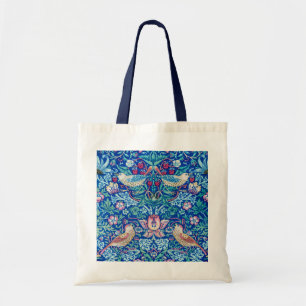 Strawberry Thief Blue, William Morris Tote Bag Tygkasse
