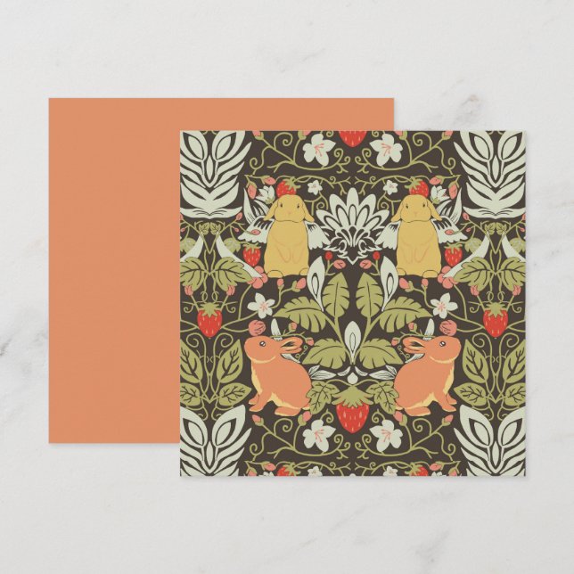 Strawberry thief Bunnies pattern (Fram/baksida)