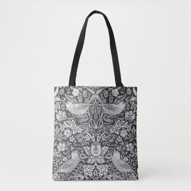 Strawberry Thief Grått, William Morris Tygkasse (Framsida)