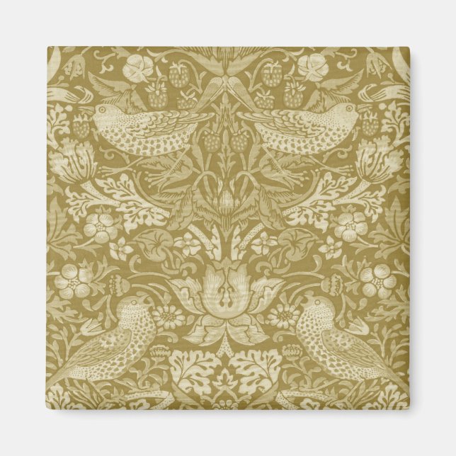 Strawberry Thief Guld, William Morris Magnet (Framsidan)