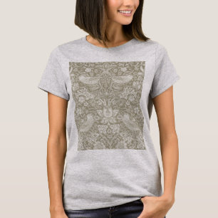 Strawberry Thief Ivory, William Morris T Shirt