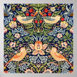 Strawberry Thief Mönster Poster av William Morris