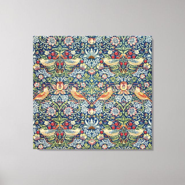 Strawberry Thief William Morris Art Canvas (Framsida)