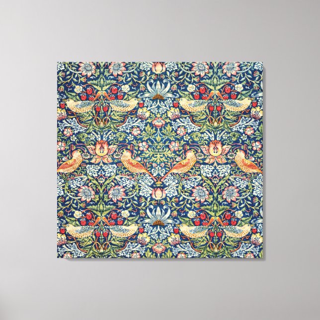 Strawberry Thief William Morris Art Canvas (Framsida)