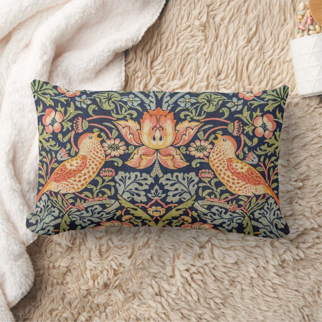 Strawberry Thief William Morris Lumbar Pillow Lumbarkudde (Filt)