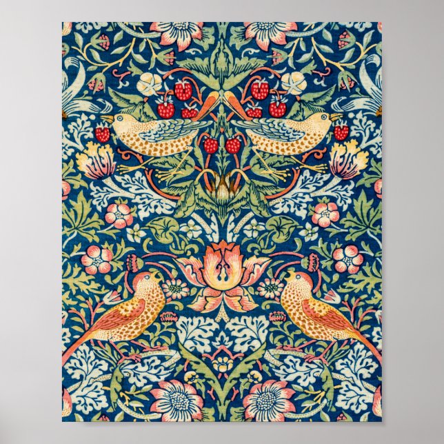 Strawberry Thief, William Morris Poster (Framsidan)