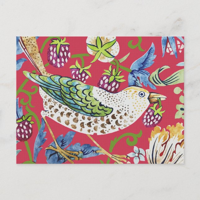 Strawberry Thief William Morris Vykort (Framsida)