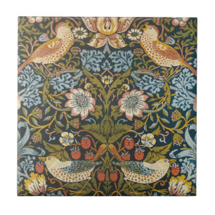 Strawberry Thieves av William Morris, Vintage Art Kakelplatta