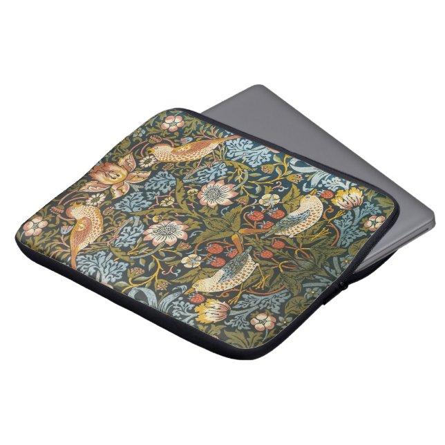 Strawberry Thieves William Morris Antique Mönster Laptop Fodral (Framsida topp)