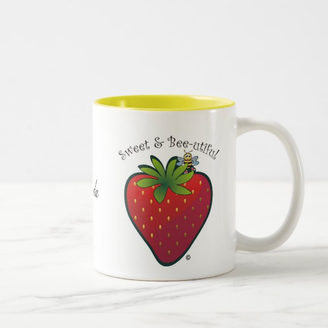 Strawberry. Två-Tonad Mugg (Höger)