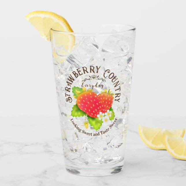 Strawberry White Glaskopp (Framsida Ice)