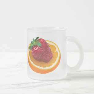 Strawbery and orange frostad glasmugg