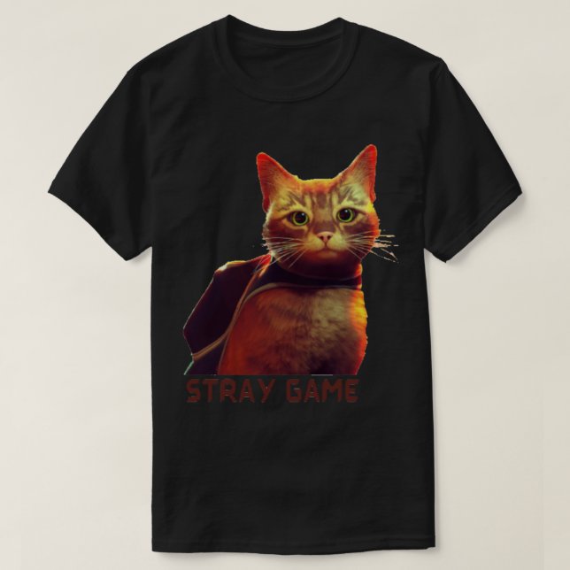 stray cat game, stray video game, stray game   t shirt (Design framsida)