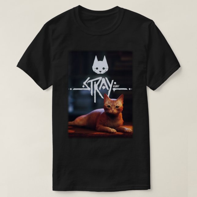 Stray Game Cat T Shirt (Design framsida)