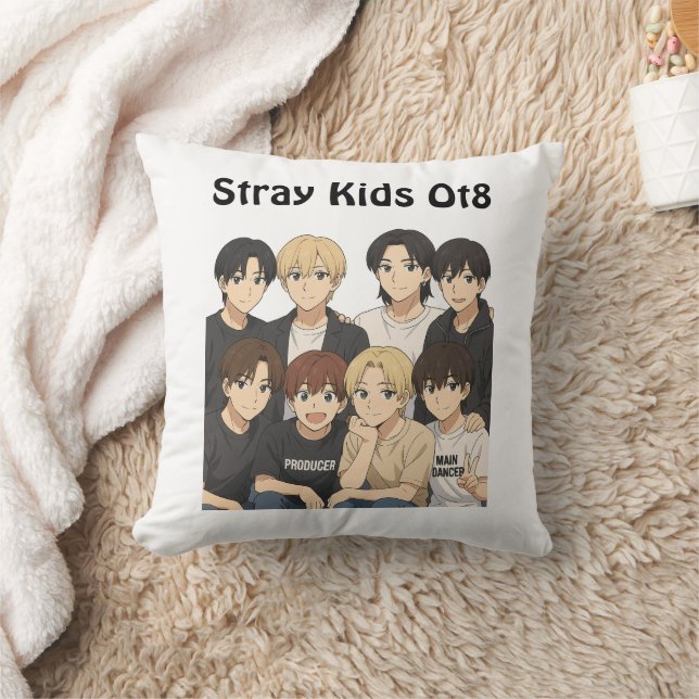 Stray Kids Anime Graphic  Kudde (Filt)