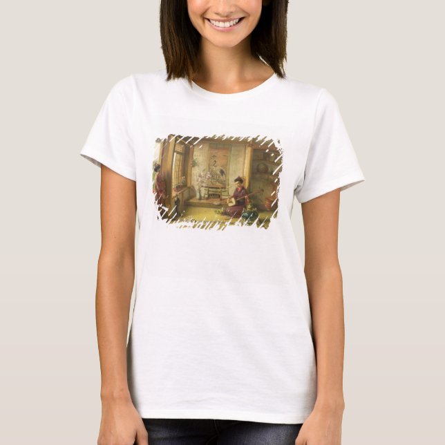 Stray Shuttlecock (olja på arbetsyta) Tee (Framsida)
