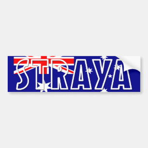 Straya Aussie flagga Bildekal