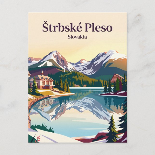 Štrbské Pleso Slovakien Vykort (Framsida)
