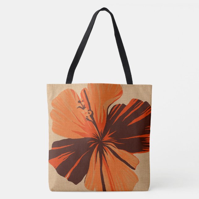 Streaky Hawaiian Hibiscus Reversible Beach Beach B Tygkasse (Framsida)