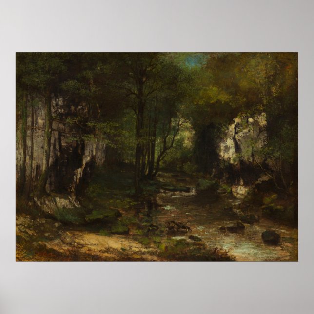 Stream - Gustave Courbet Fine Art Poster (Framsidan)