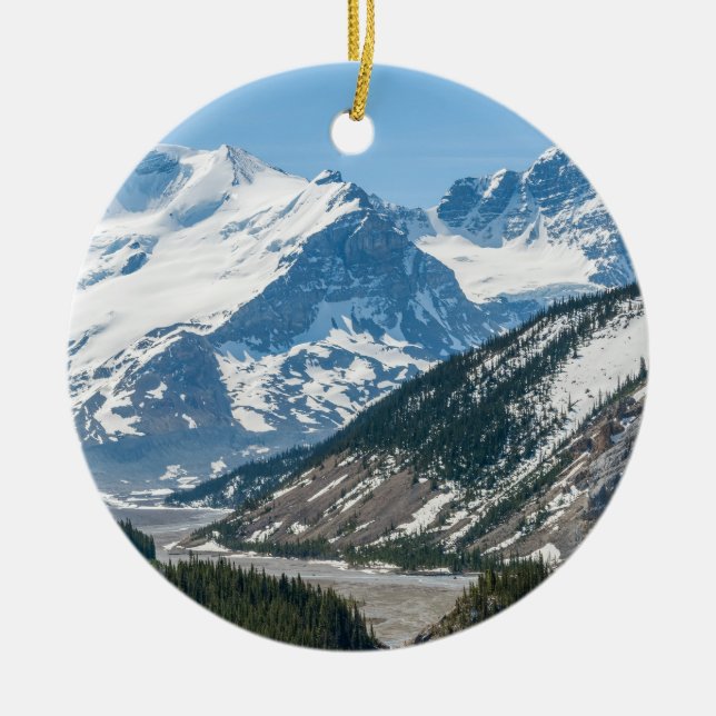 Stream längs Icefields Parkway Highway 93 - Kanada Julgransprydnad Keramik (Framsidan)