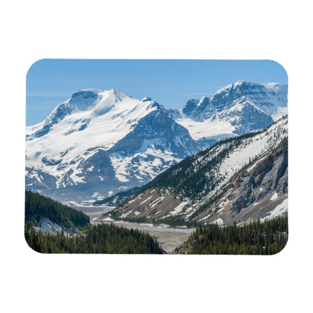 Stream längs Icefields Parkway Highway 93 - Kanada Magnet (Horisontell)