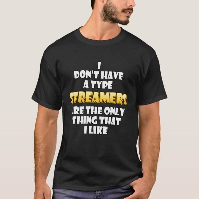 Streamer Costume Video Game Streamer Clip T Shirt (Framsida)