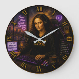 Streamer Funny Mona Lisa Gamer & Twitch Creator Stor Klocka
