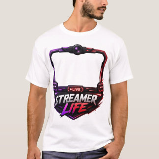 Streamer Life Live Gaming Innehållsskapare T-Shirt