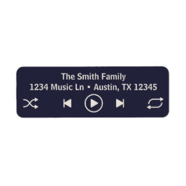 Streaming Music Player Blue-Returadress Returadress Etikett
