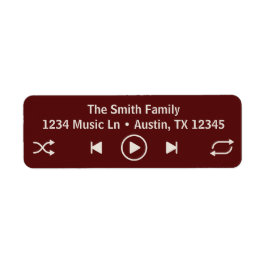 Streaming Music Player Red Returadress Returadress Etikett