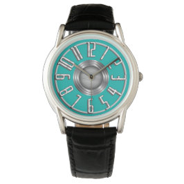Streamline Art Deco Wrist Watch - Aqua Armbandsur