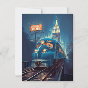 Streamline Moderne Vintage New York Express Vykort