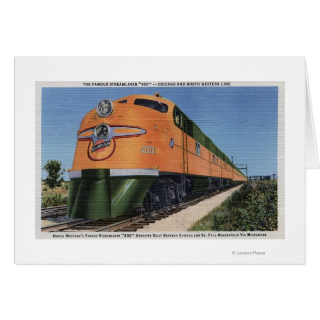Streamliner "400" till Milwaukee Hälsningskort (Framsidan Horizontal)