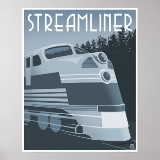 Streamliner tåg poster