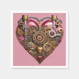 Streampunk Heart Ruby Valentine Pappersservett