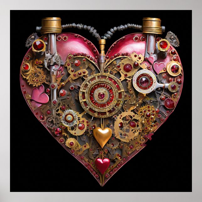 Streampunk Heart Ruby Valentine Poster (Framsidan)