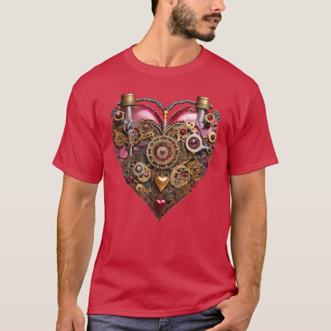 Streampunk Heart Ruby Valentine T Shirt (Framsida)