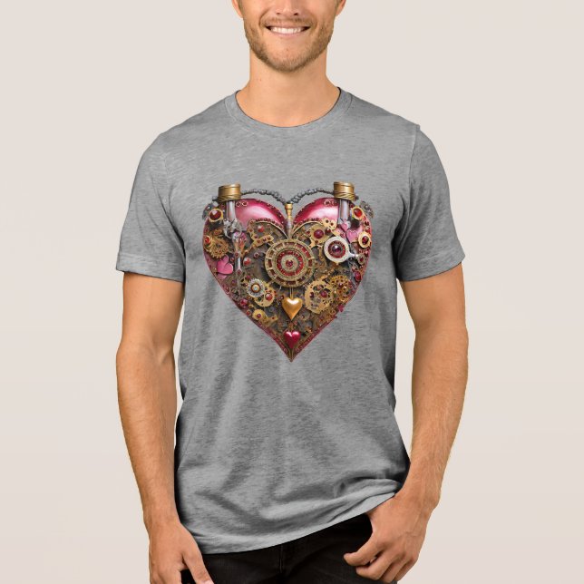 Streampunk Heart Ruby Valentine T Shirt (Framsida)