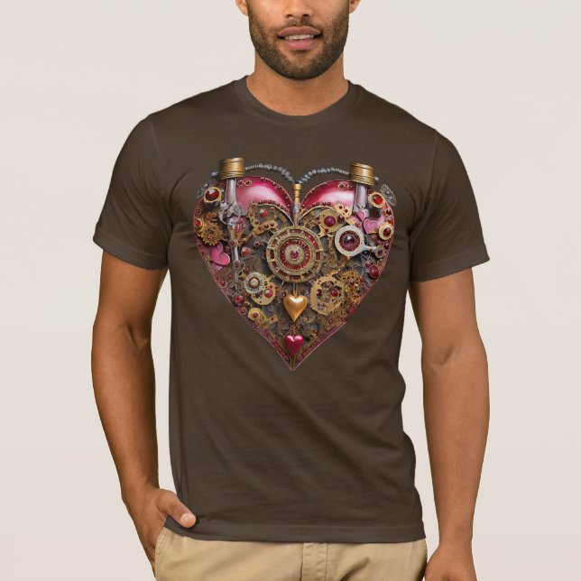 Streampunk Heart Ruby Valentine T Shirt (Framsida)