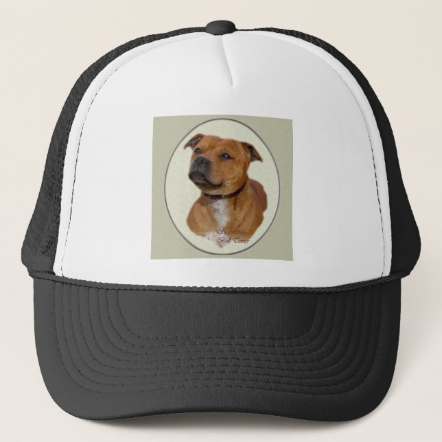 Streasdshire Bull Terrier Gifts Truckerkeps (Framsida)