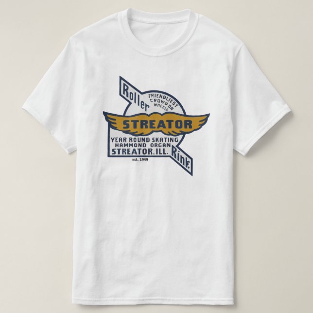 Streator Roller Skating Rink in Streator, IL Tee Shirt (Design framsida)