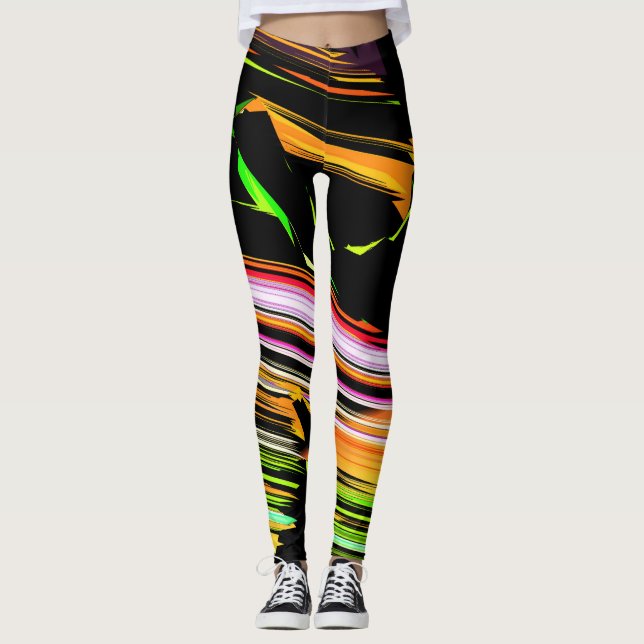 Streck från linjer leggings (Framsida)
