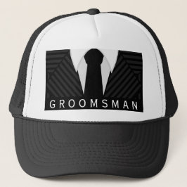 Streck Kostym Bachelor Party Groomsman Hat eller C Truckerkeps