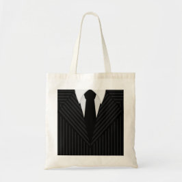 Streck Kostym och Tie Masculine Tote bags Tygkasse