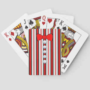 Streck och ett rött fält casinokort