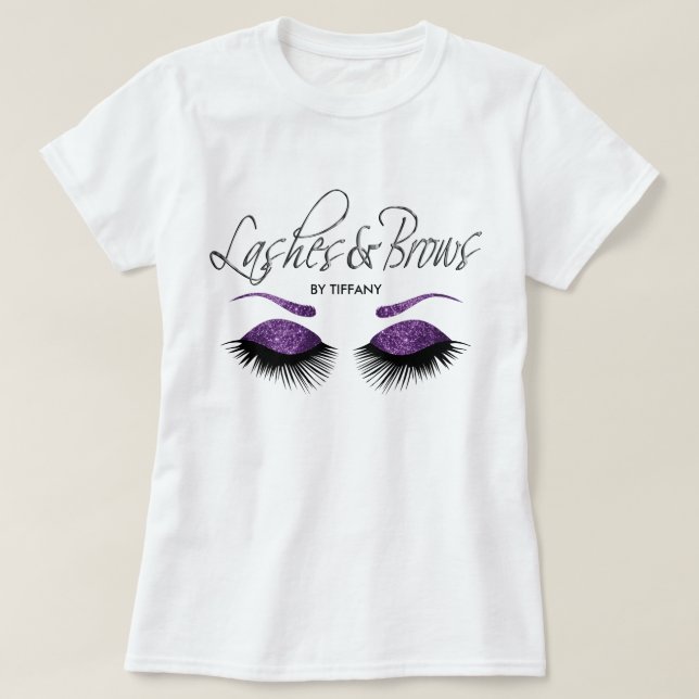 Streck och kors - Lila T Shirt (Design framsida)