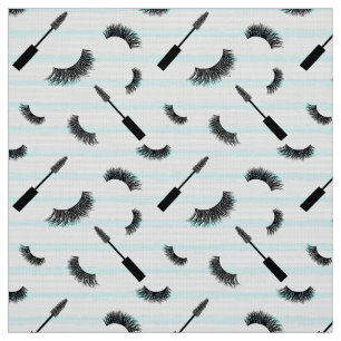 Streck och mascara med silver glitter mönster tyg