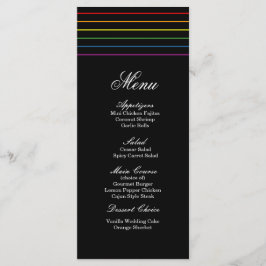 Streck Pride Färg HBT Bröllop Menu Meny